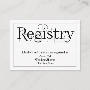 Carte d'information du Registre du Mariage à impri