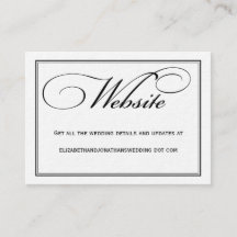 Carte d'information du site Web du Mariage Calligr