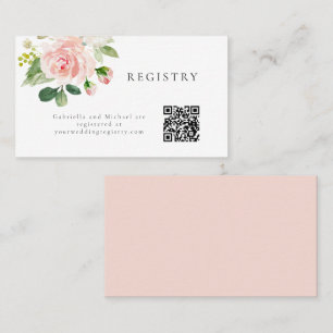 Carte d'information Elegant Blush Floral Mariage R