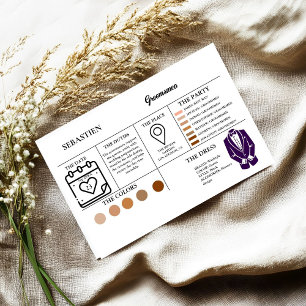 Carte d'information Groomsmen carte de proposition