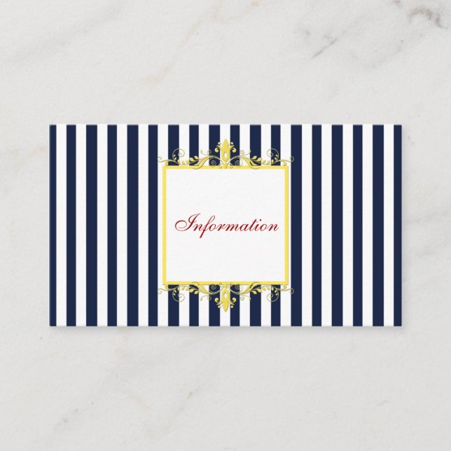 Carte d'information Marine, Grandes Blancs avec Pa (Devant)