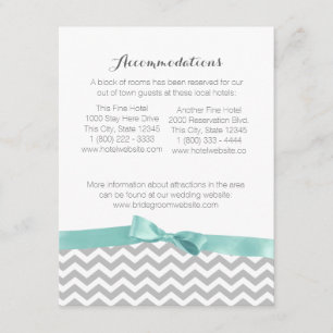 Carte d'information moderne Zigzag Motif et Bow