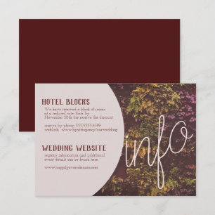 Carte d'information murale Plante Ruby Round