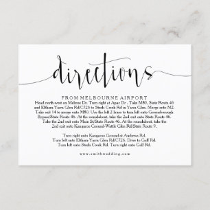 Carte d'information Rustic Mariage Directions