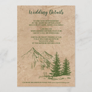 Carte d'information Rustic Pittoresque Mountain Ma
