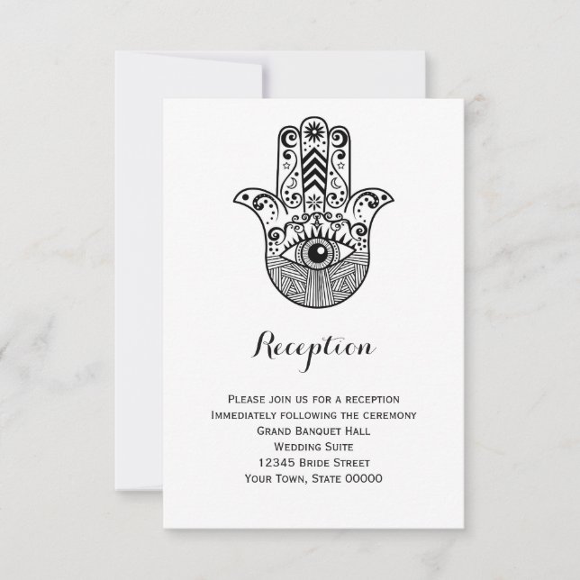 Carte d'information sur la réception de mariage à  (Devant)