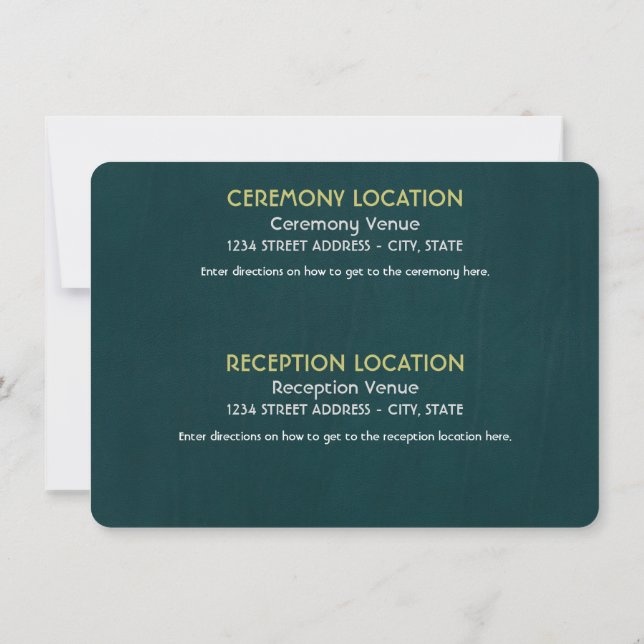 Carte d'information sur le livre vert foncé (Dos)