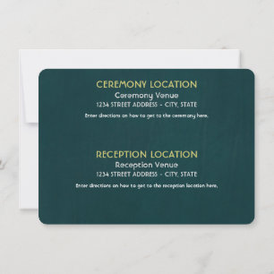 Carte d'information sur le livre vert foncé