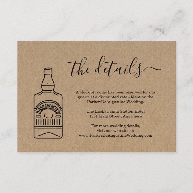 Carte d'information sur le whisky (Devant)