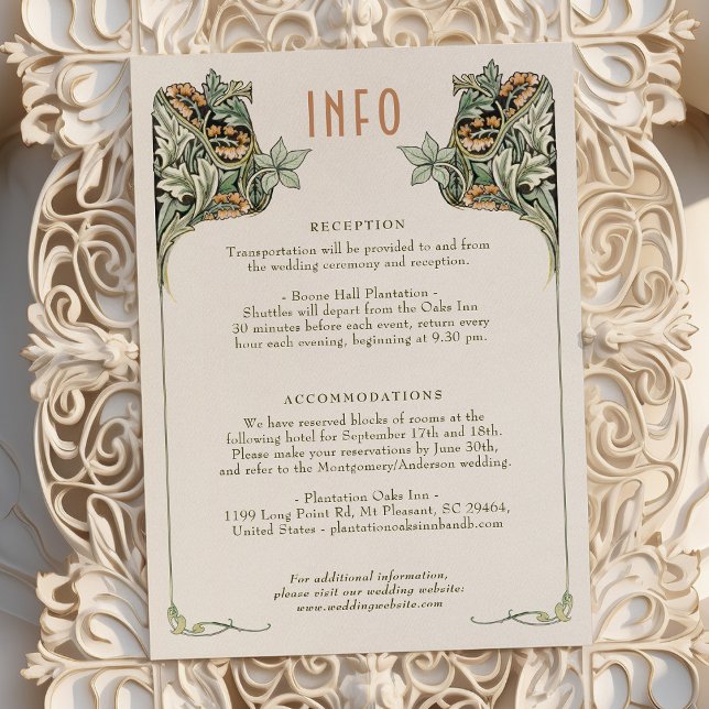 Carte d'informations sur le Mariage Art nouveau vi (Créateur téléchargé)