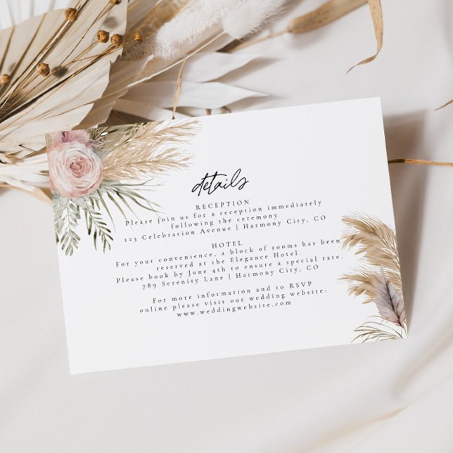Carte d'informations sur le Mariage en laiton flus (Créateur téléchargé)