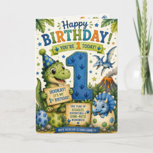 Carte Dino-Mite 1er Anniversaire