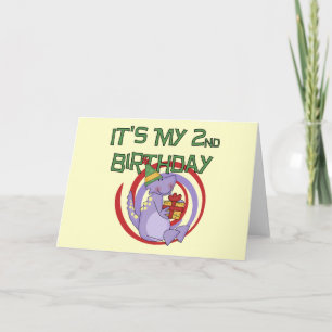Carte Dinosaur 2ème Anniversaire Tshirts et cadeaux