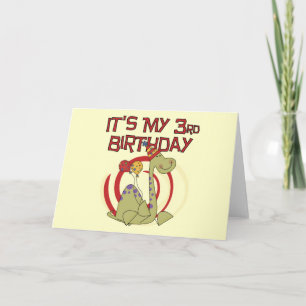 Carte Dinosaur 3ème Anniversaire Tshirts et cadeaux