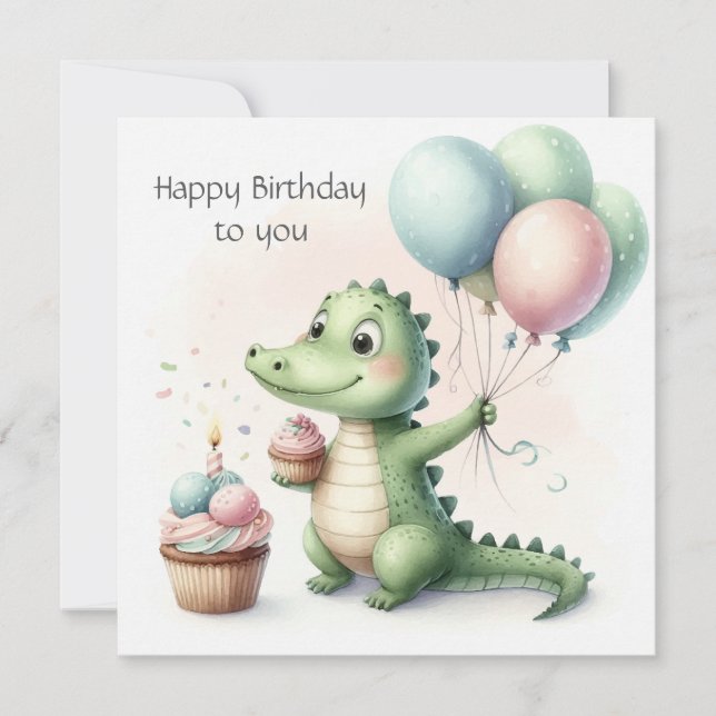 Carte dinosaur anniversaire Personnaliser Personnalisé (Devant)