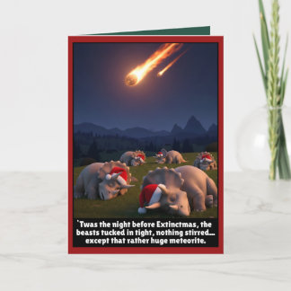 Carte Dinosaur de Noël drôle
