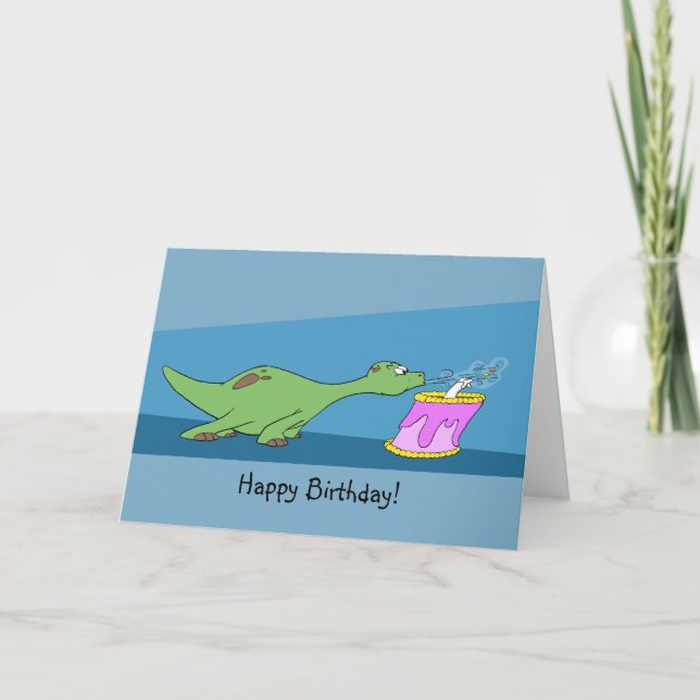 Carte Dinosaur dessin animé (Devant)
