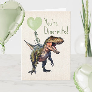 Carte Dinosaur Dino-mite Green Classroom Valentine