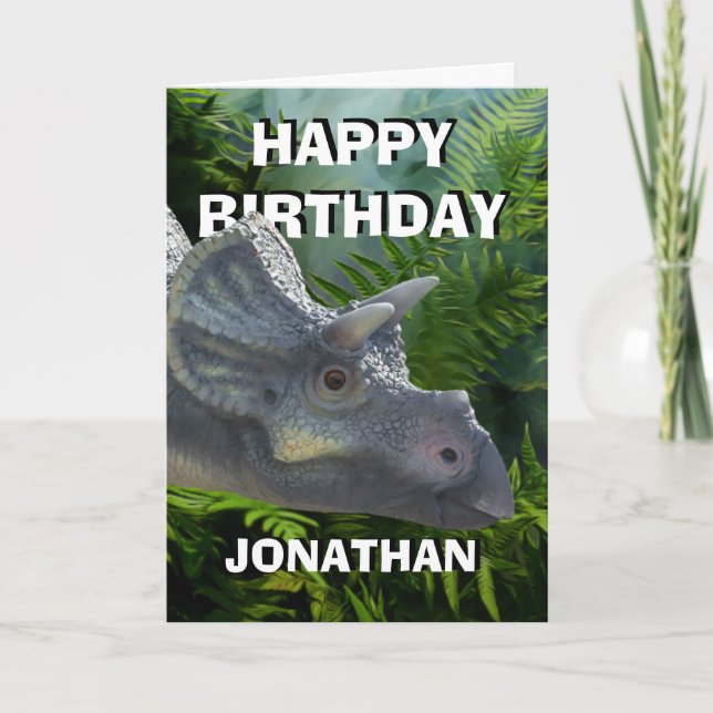 Carte Dinosaur Jurassic Jungle Party (Devant)