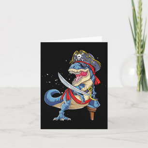 Carte Dinosaur T Rex Jolly roger pirate Cadeaux d'Hallow