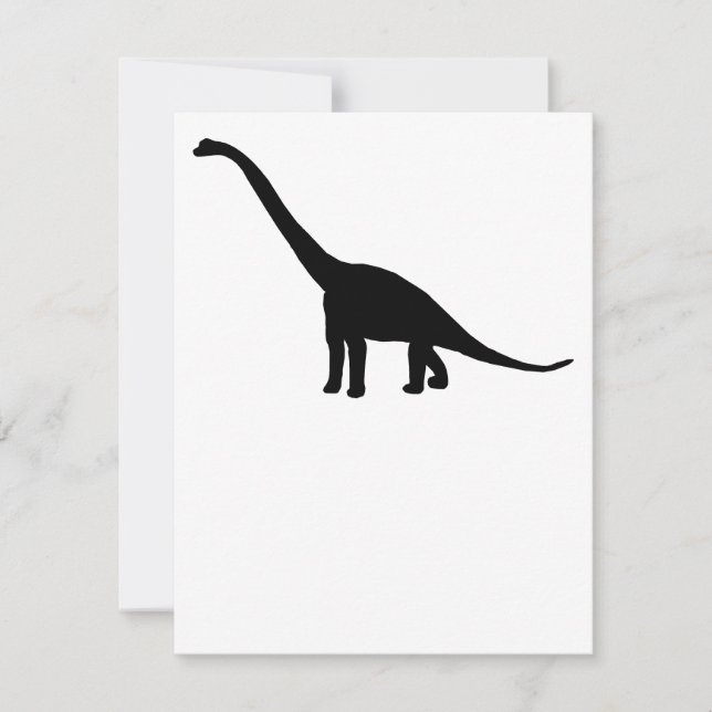 Carte Dinosaure Brontosaurus Silhouette (Devant)