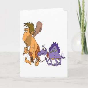 Carte Dinosaure de cavalier et de chien