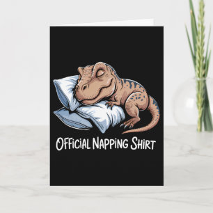 Carte Dinosaure drôle Dinosaure dormant Amoureux des din