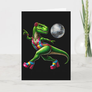 Carte Dinosaure drôle qui danse1 
