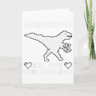 Carte Dinosaure Jouant Aux Jeux Vidéo Drôle De Jeux Pour
