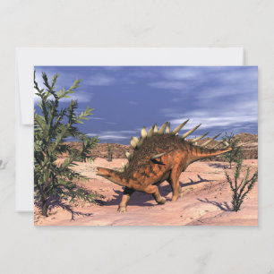 Carte dinosaure Kentrosaurus - rendu 3D