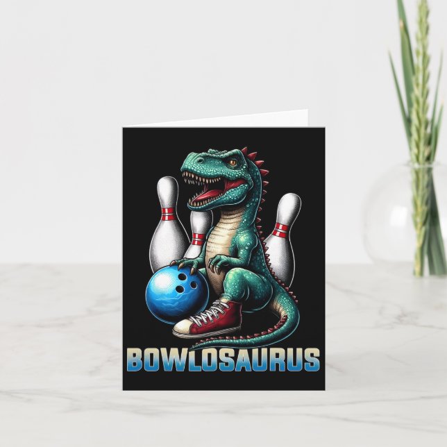 Carte Dinosaure T-rex Bowling Graphic Dino Dino Bowler K (Devant)