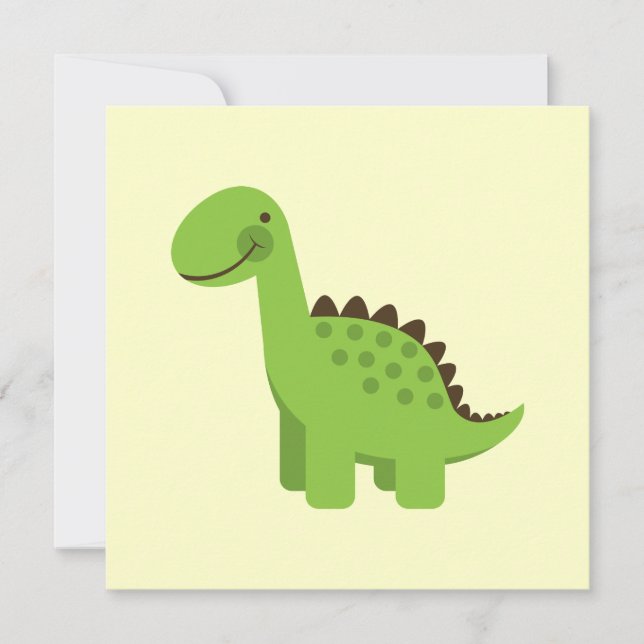 Carte Dinosaure Vert (Devant)