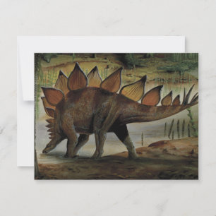 Carte Dinosaures Vintage, Stégosaure, Queue avec des poi