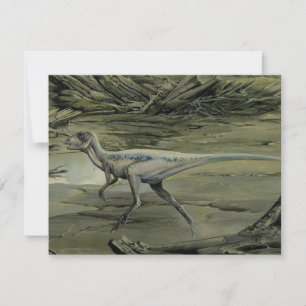 Carte Dinosaures Vintage, un Hypsilophodon du Crétacé