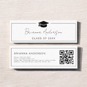 Carte d'insertion de code QR de diplôme