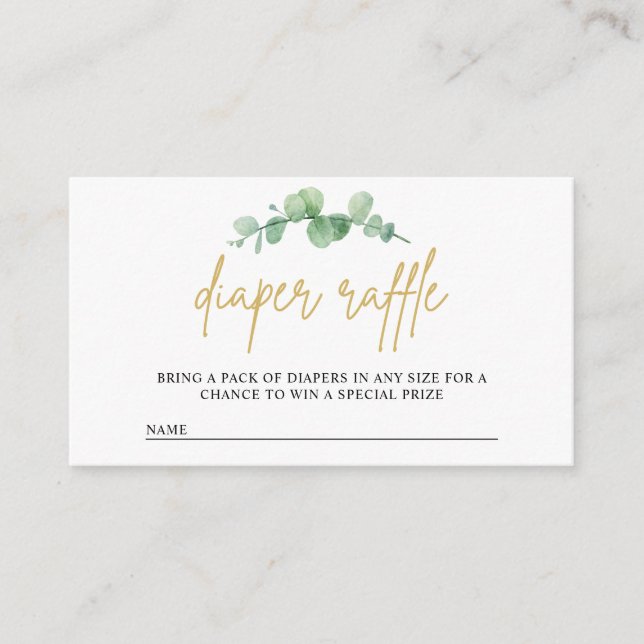 Carte d'insertion de couches d'aquarelle Eucalyptu (Devant)