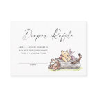 Carte d'insertion de couches d'aquarelle Pooh & Pa