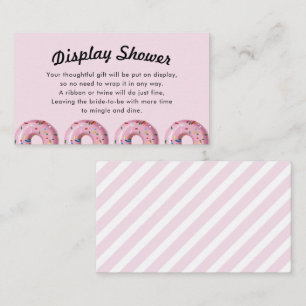 Carte d'insertion de douche d'affichage à donut ro