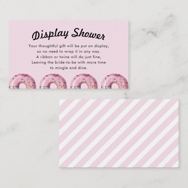 Carte d'insertion de douche d'affichage à donut ro (Devant / Derrière)