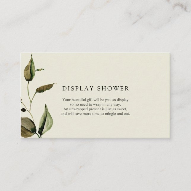 Carte d'insertion de douche d'affichage Baby showe (Devant)