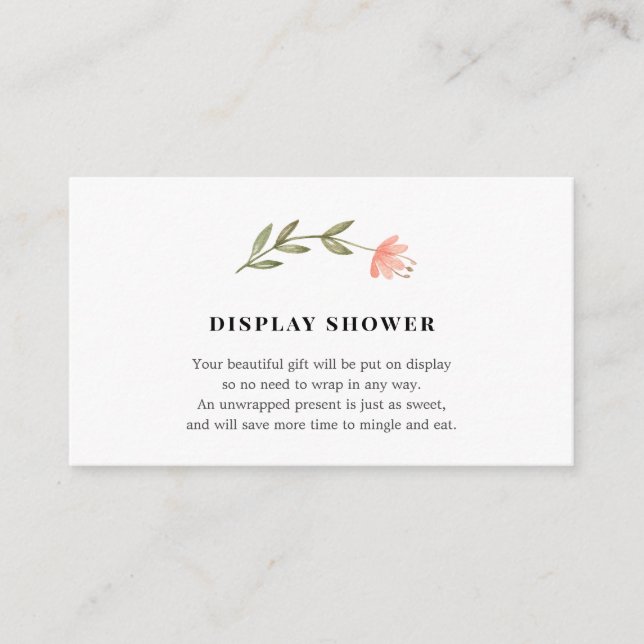 Carte d'insertion de douche d'affichage pour bébé (Devant)