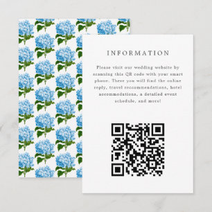 Carte d'insertion de Faire-part de mariage Blue Hy