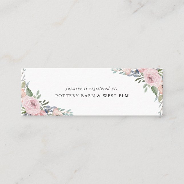 Carte d'insertion de la nuptiale rose rose Rose (Devant)