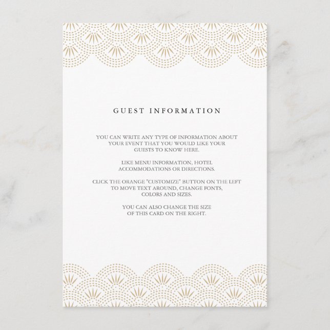 Carte d'insertion de mariage Deco Seigaiha (Devant)