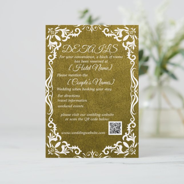 Carte d'insertion de mariage élégante et minimalis (Debout devant)