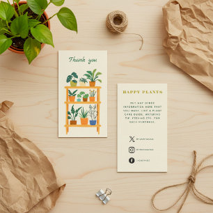 Carte d'insertion de Merci de plante