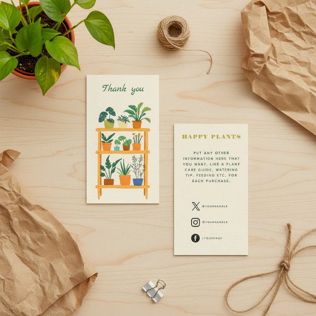 Carte d'insertion de Merci de plante (Créateur téléchargé)