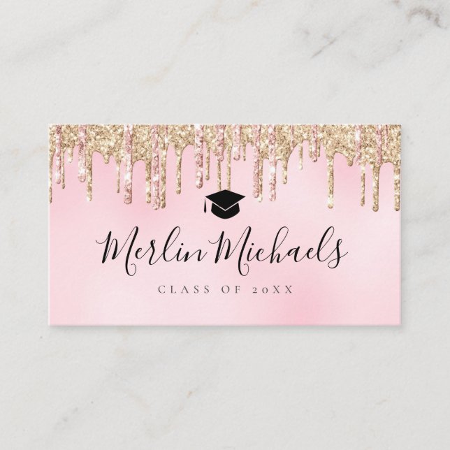 carte d'insertion de nom de graduation de parties  (Devant)