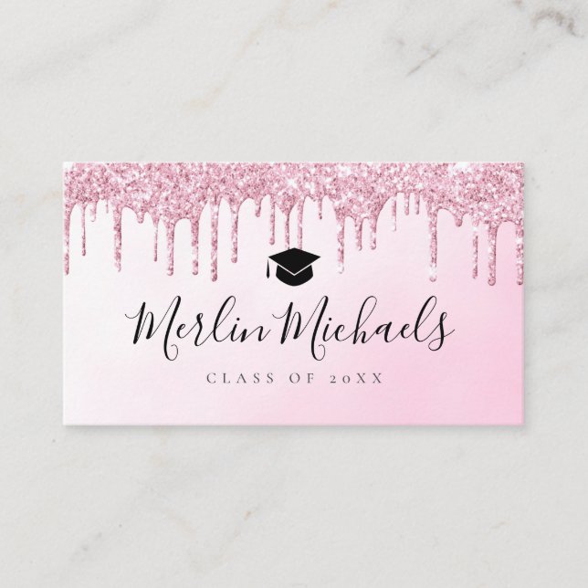 Carte d'insertion de nom de graduation de parties  (Devant)