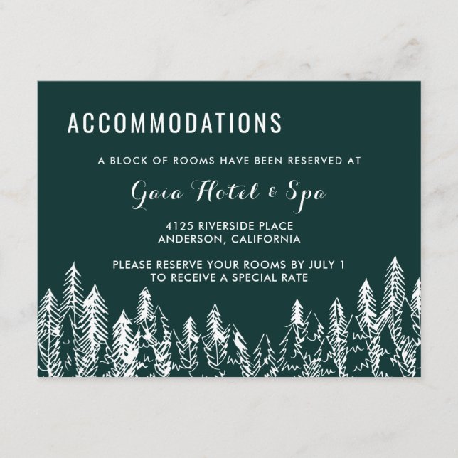 Carte d'insertion de plage de montagne (Devant)